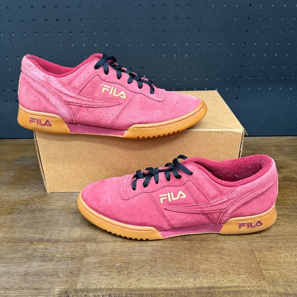 Used W/O Box! Men's Fila Original Fitness Red Gum Classic Sneakers Size 12 - Picture 1 of 6
